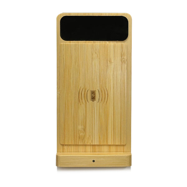 Bamboo Phone Holder with Wireless Charger