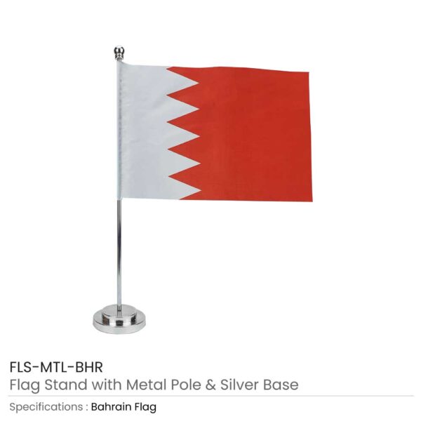 Flag with Metal Pole & Silver-Plated Plastic Base 8 Flag with Metal Pole & Silver-Plated Plastic Base - Image 8