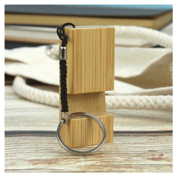Bamboo Phone Stand with Round Key Holder 5 Bamboo Phone Stand with Round Key Holder - Image 5