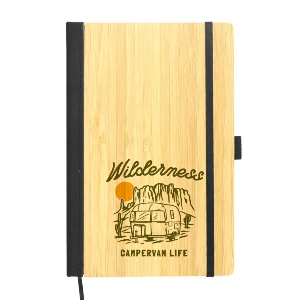A5 size Bamboo Notebooks with Pen Loop & Page Marker 2 A5 size Bamboo Notebooks with Pen Loop & Page Marker - Image 2