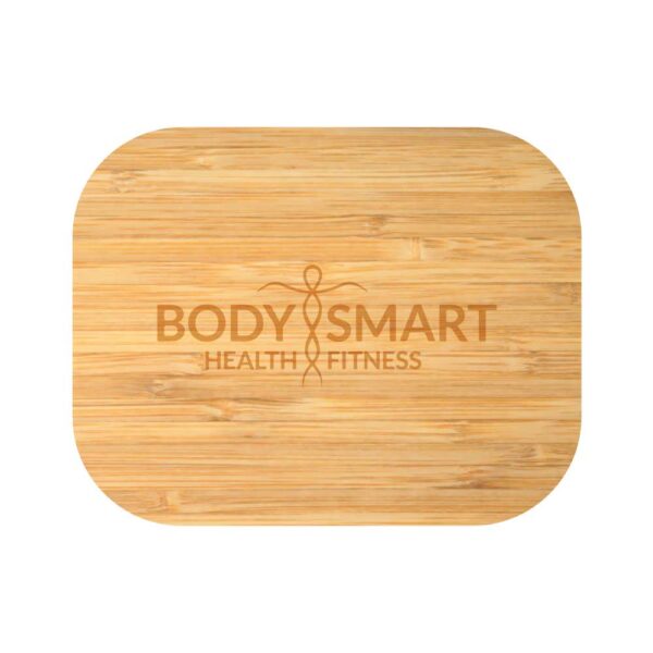 Stainless Steel Lunch Box with Bamboo Lid & Strap 2 Stainless Steel Lunch Box with Bamboo Lid & Strap - Image 2