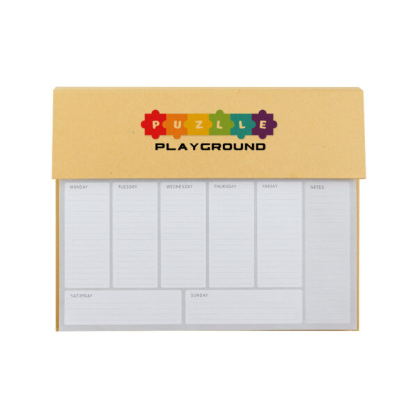 Eco-Friendly Weekly Planner Kit with Pen, Clip, Sticky Notes 2 Eco-Friendly Weekly Planner Kit with Pen, Clip, Sticky Notes - Image 2