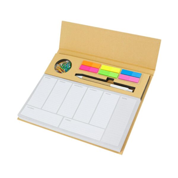 Eco-Friendly Weekly Planner Kit with Pen, Clip, Sticky Notes 5 Eco-Friendly Weekly Planner Kit with Pen, Clip, Sticky Notes - Image 5