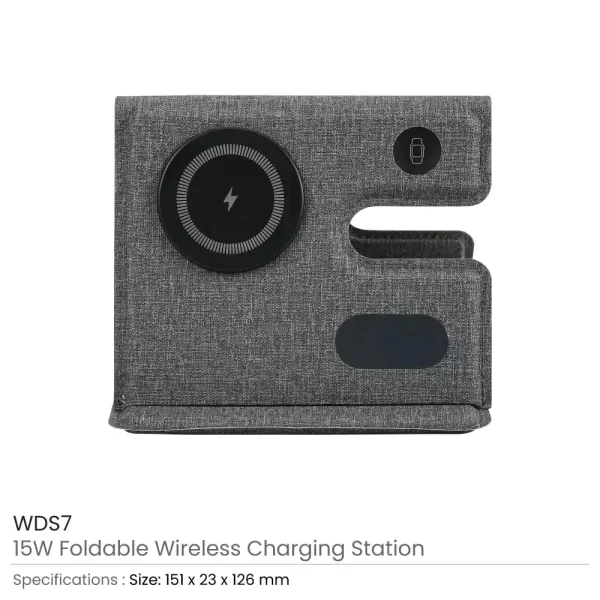 Foldable Wireless Fast Charging Station for Phone Watch Earbuds 3 Foldable Wireless Fast Charging Station for Phone Watch Earbuds - Image 3