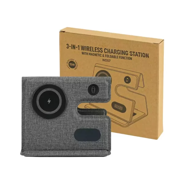 Foldable Wireless Fast Charging Station for Phone Watch Earbuds 7 Foldable Wireless Fast Charging Station for Phone Watch Earbuds - Image 7