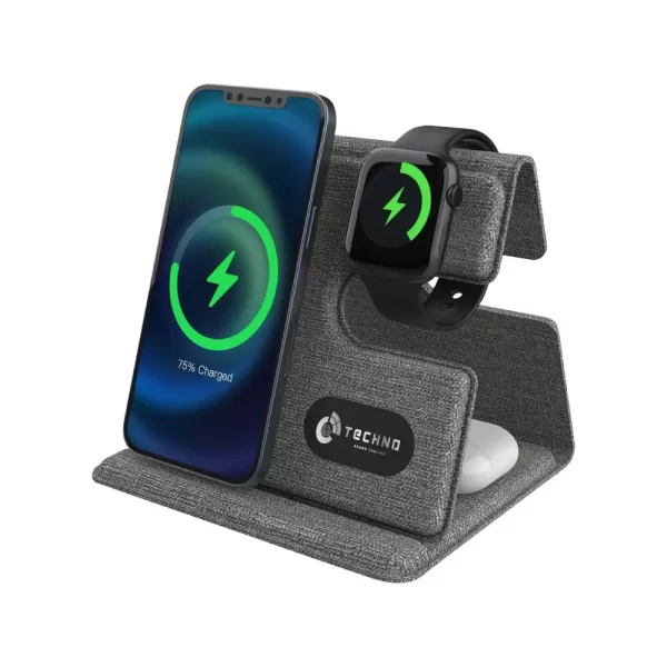 Foldable Wireless Fast Charging Station for Phone Watch Earbuds 2 Foldable Wireless Fast Charging Station for Phone Watch Earbuds - Image 2