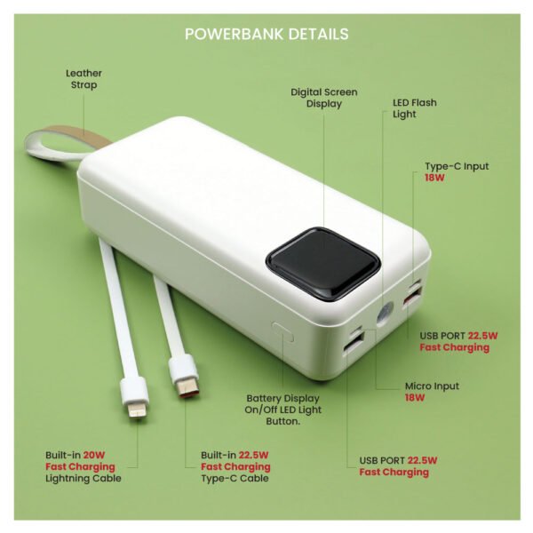 Fast Charging Powerbank 30,000 mAh with Flashlight 4 Fast Charging Powerbank 30,000 mAh with Flashlight - Image 4