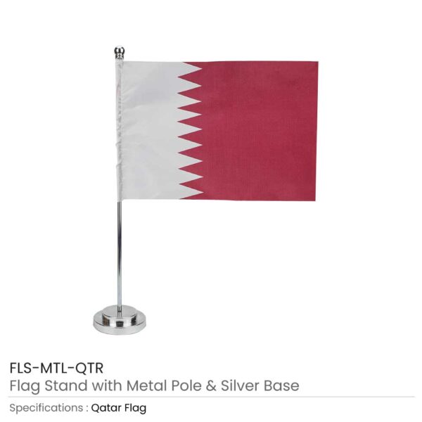 Flag with Metal Pole & Silver-Plated Plastic Base 5 Flag with Metal Pole & Silver-Plated Plastic Base - Image 5