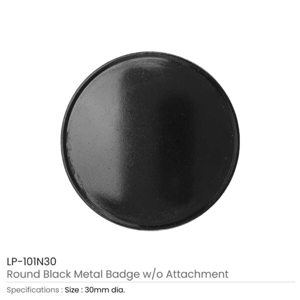 Round Black Metal Badges without Attachment 3 Round Black Metal Badges without Attachment - Image 3