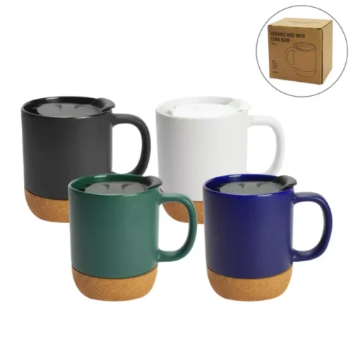 ceramic mugs with lid and cork base 385 ml 6792516b6e6a2