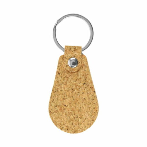 cork pu keychains with 32mm metal flat key ring 6792553914d32