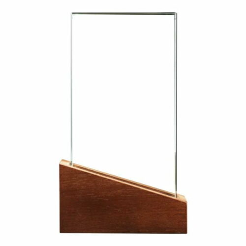 crystal awards with wood base in black hardboard box 679255ae9bec1