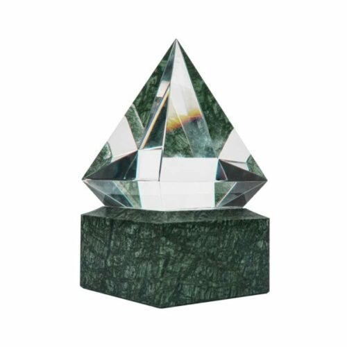 diamond shaped crystal awards with marble base 679257ef10ee8