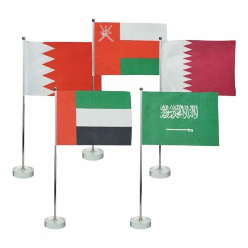 flag with metal pole clear glass round base 67925763ec316