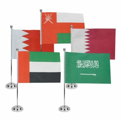 flag with metal pole silver plated plastic base 6792575ecd20f