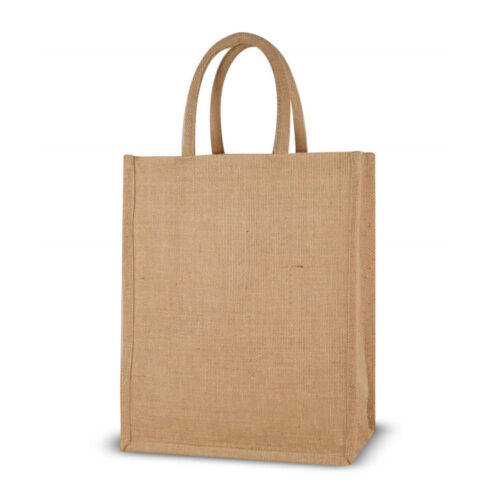 gyro vertical laminated jute bag natural 679234b99ac51