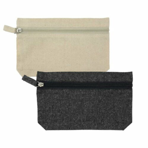 natural cotton pouches with front zipper closure 679255c2dfb44