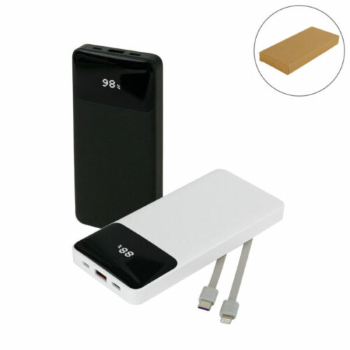 powerbank with led screen 10000 mah and built in cables 6792533201620