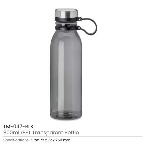 rPET Transparent Bottles 800ml SS Lid with Carry Handle 7 rPET Transparent Bottles 800ml SS Lid with Carry Handle - Image 7