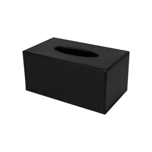 tissue box in pu leather material black color 679251d4a0dbe