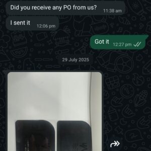 promoional gifts in deira dubai confirmed on whatsapp screen shot